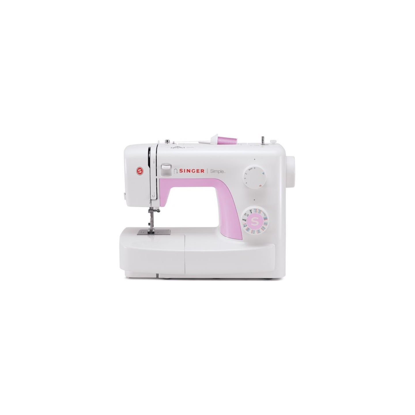 Singer | SIMPLE 3223 | Number of stitches 23 | Number of buttonholes 1 | White/Pink