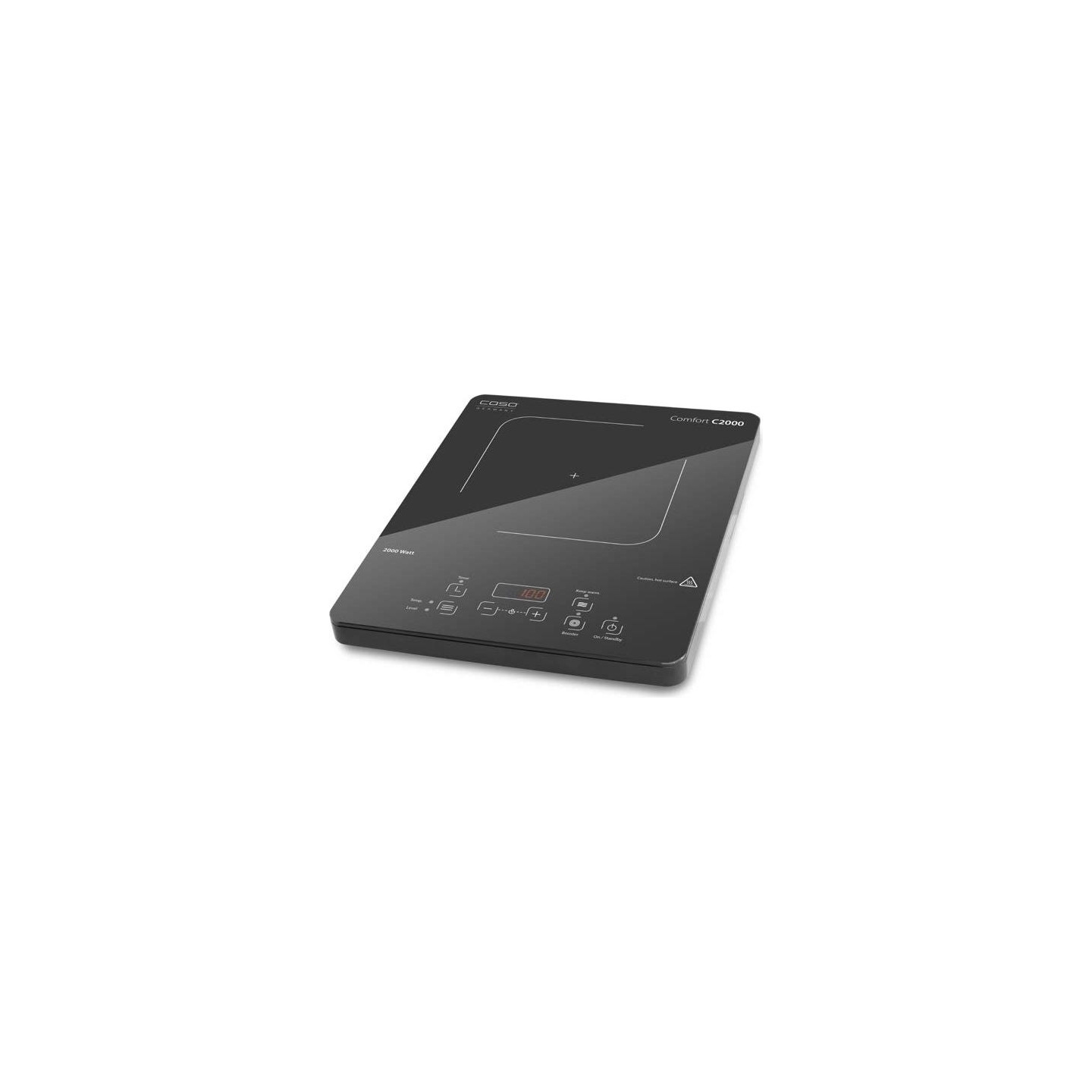 Caso | Free standing table hob | Comfort C2000 | Number of burners/cooking zones 1 | Sensor | Black | Induction