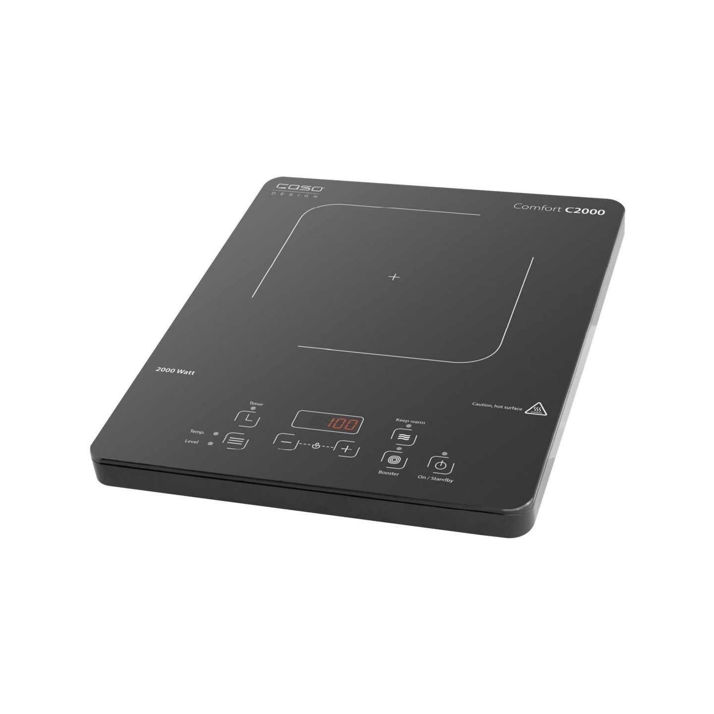 Caso | Free standing table hob | Comfort C2000 | Number of burners/cooking zones 1 | Sensor | Black | Induction