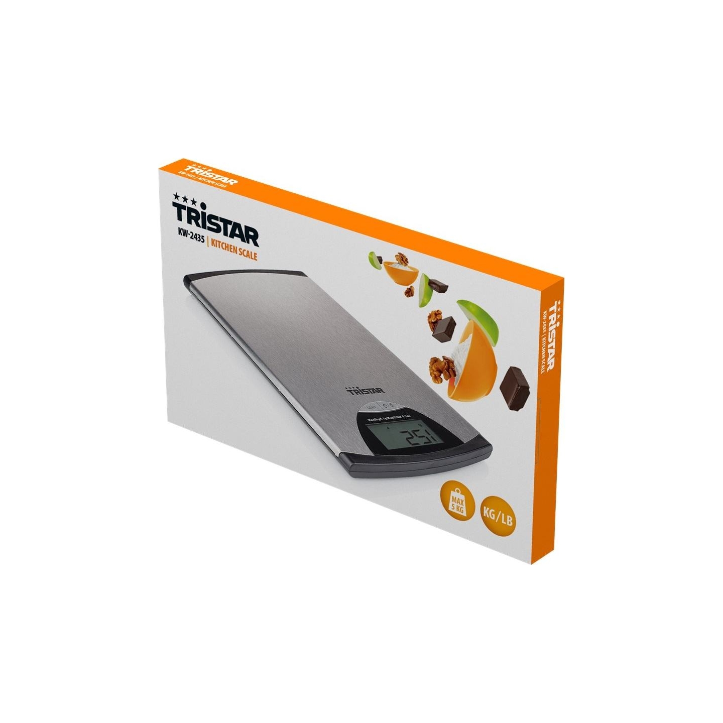 Tristar | Kitchen scale | KW-2435 | Maximum weight (capacity) 5 kg | Metallic
