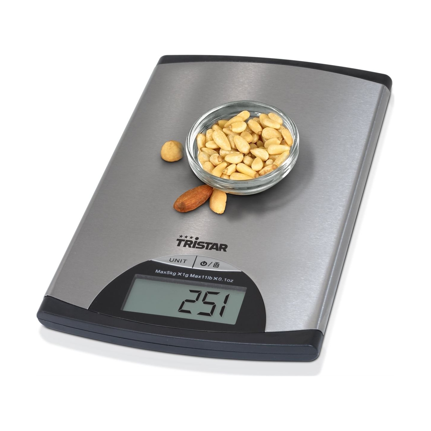 Tristar | Kitchen scale | KW-2435 | Maximum weight (capacity) 5 kg | Metallic