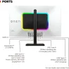 HP OMEN Transcend 32 White Backlit Gaming Charging Monitor - 31.5" 3840 x 2160 4K UHD 240Hz 250-nit AG, QD-OLED, USB-C(140W/15W)