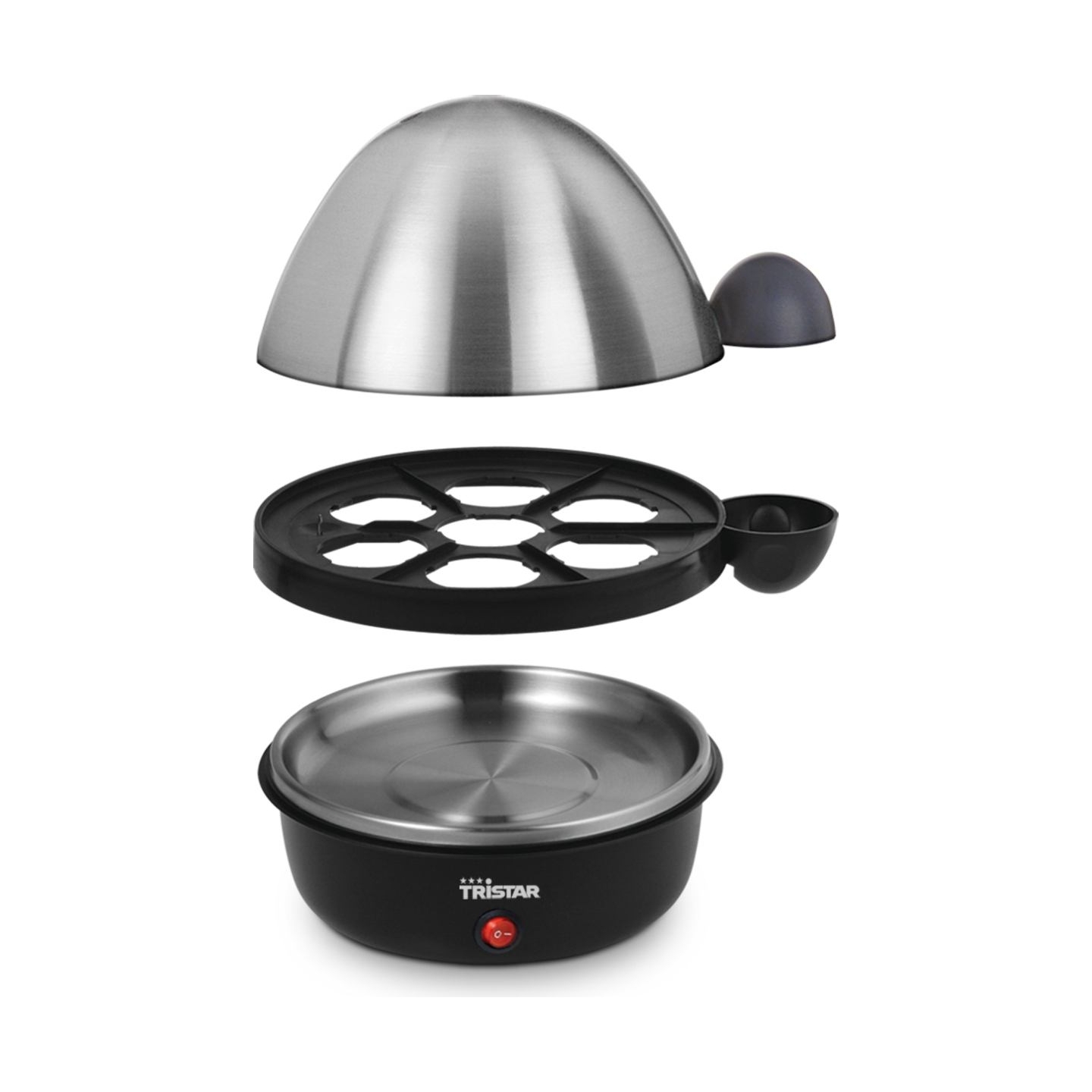 Tristar Egg Boiler EK-3076 Black, Stainless Steel Lid Eggs capacity 7
