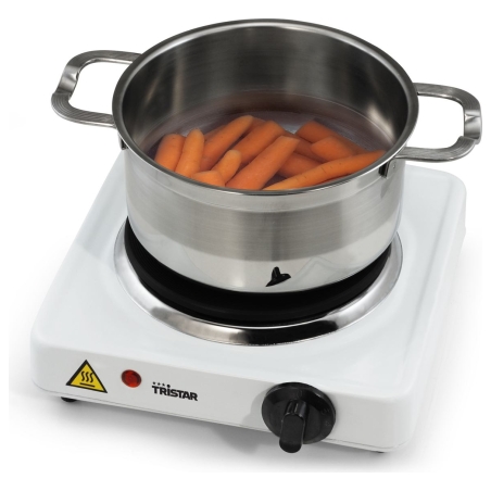 Tristar | Free standing table hob | KP-6185 | Number of burners/cooking zones 1 | Rotary | Black, White | Electric