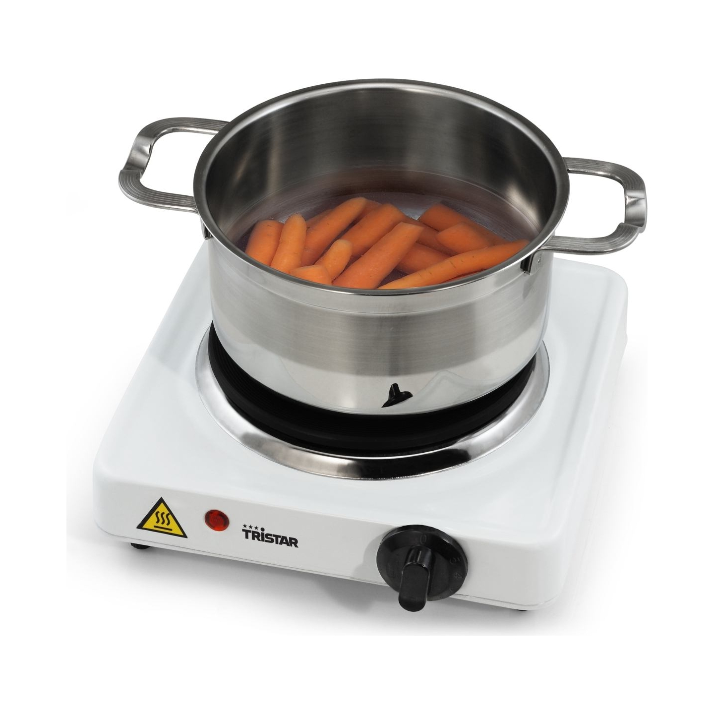 Tristar | Free standing table hob | KP-6185 | Number of burners/cooking zones 1 | Rotary | Black, White | Electric