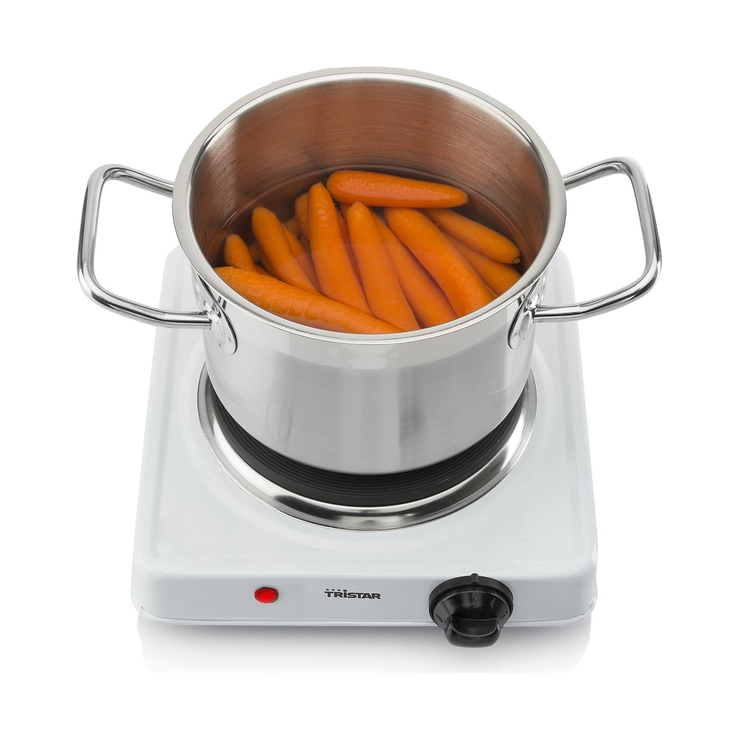 Tristar | Free standing table hob | KP-6185 | Number of burners/cooking zones 1 | Rotary | Black, White | Electric