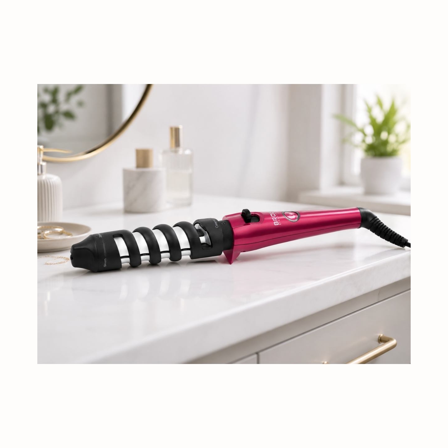 Brock HC 6201 PK Curling Iron 40W Hair Styler, Pink