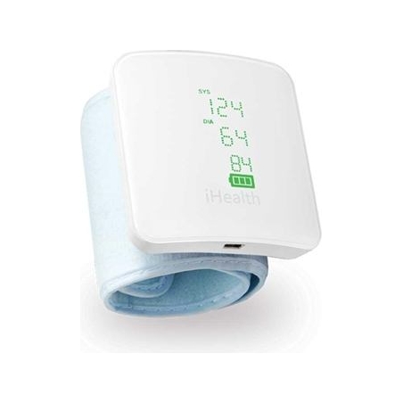 Ihealth | Wrist Blood Pressure Monitor | BP7S | White | Blood pressure readings are stored on the secure, free, HIPAA compliant 