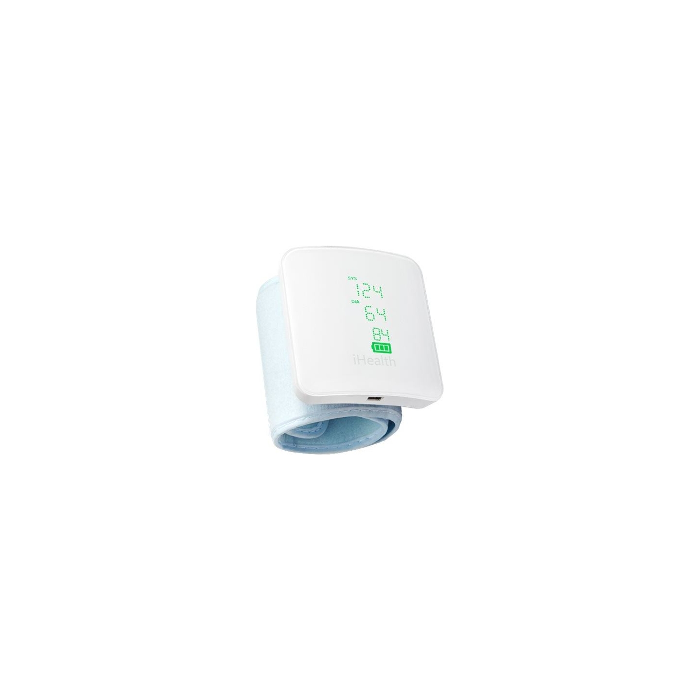 Ihealth | Wrist Blood Pressure Monitor | BP7S | White | Blood pressure readings are stored on the secure, free, HIPAA compliant 