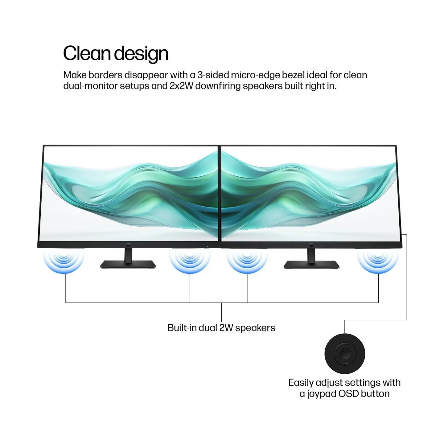 HP 327ph Series 3 Pro FHD Monitor - 27" 1920x1080 FHD 250-nit 100Hz AG, IPS, HDMI/VGA/DisplayPort, speakers, height adjustable/t