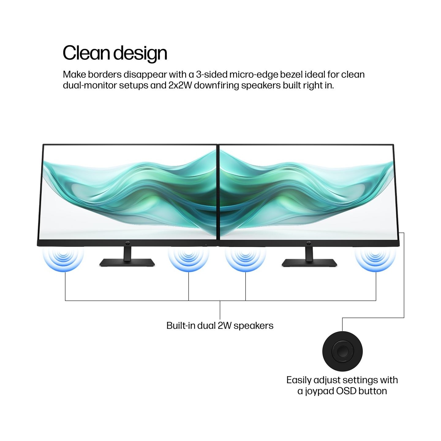 HP 327ph Series 3 Pro FHD Monitor - 27" 1920x1080 FHD 250-nit 100Hz AG, IPS, HDMI/VGA/DisplayPort, speakers, height adjustable/t