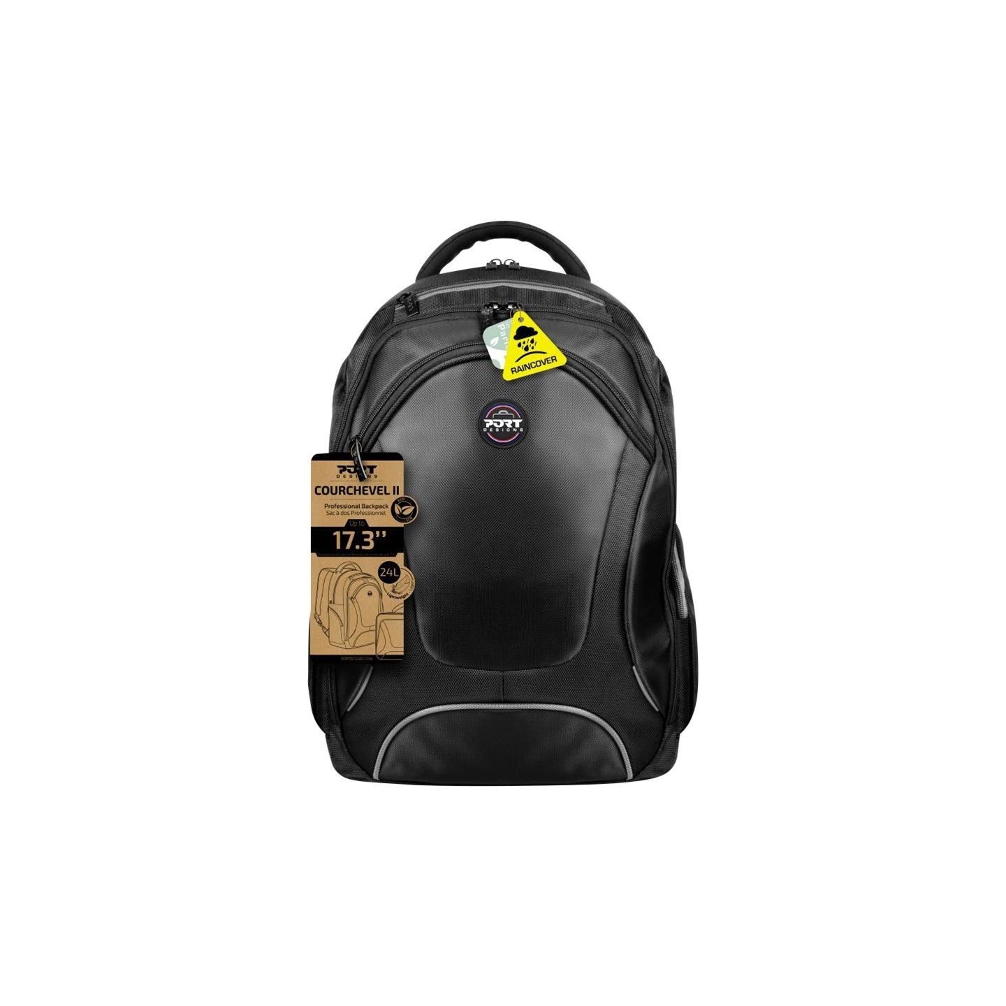 Port Designs | Courchevel | Fits up to size 17.3 " | Backpack | Black | Shoulder strap