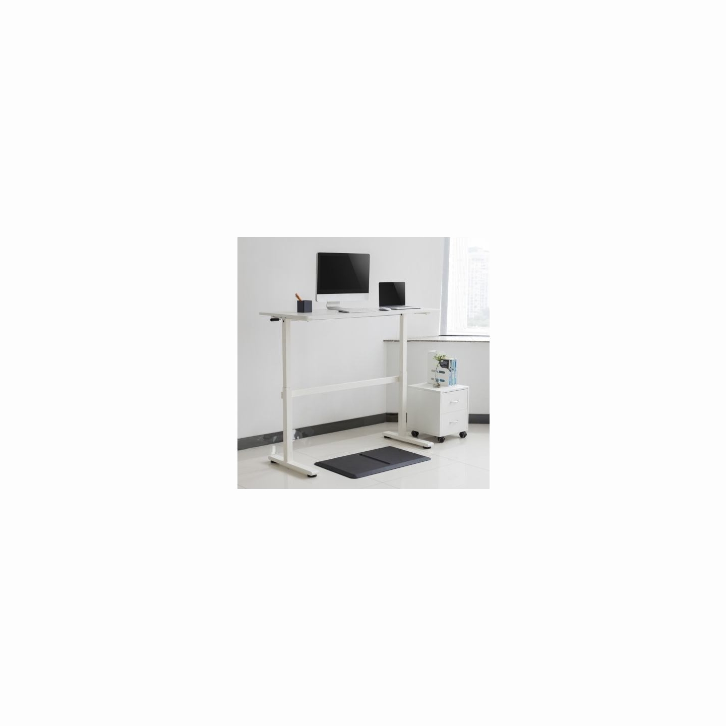 Maclean Sit stand manual desk Ergo-Office ER0401W