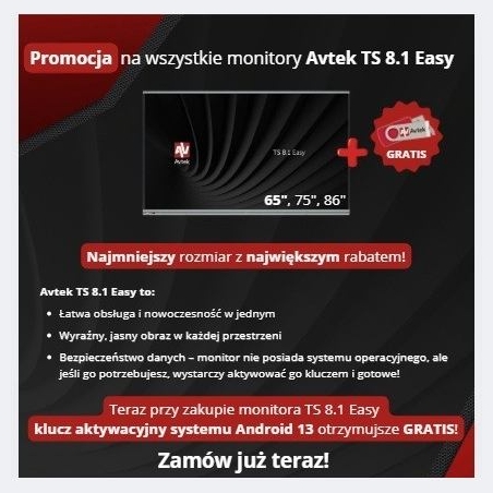 Avtek Monitor TS 8.1 EASY 86 with Android