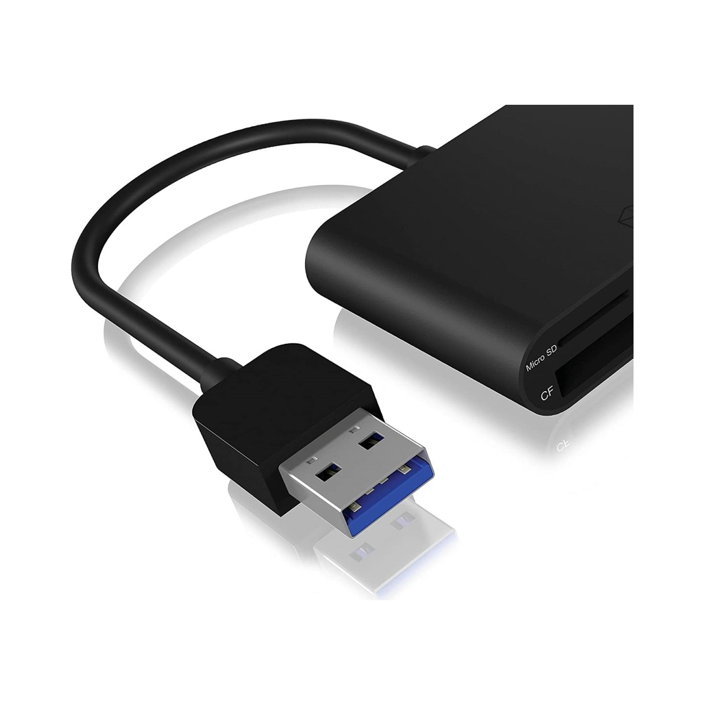 Raidsonic | ICY BOX | IB-CR301-U3 USB 3.0 External card reader | USB 3.0 Type-A | 3 x card reader slot: CF, SD, microSD