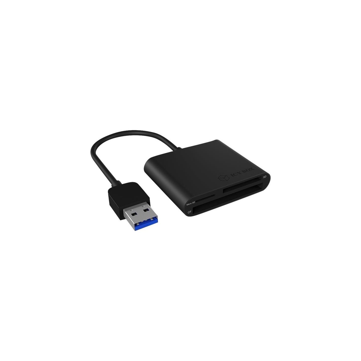 Raidsonic | ICY BOX | IB-CR301-U3 USB 3.0 External card reader | USB 3.0 Type-A | 3 x card reader slot: CF, SD, microSD