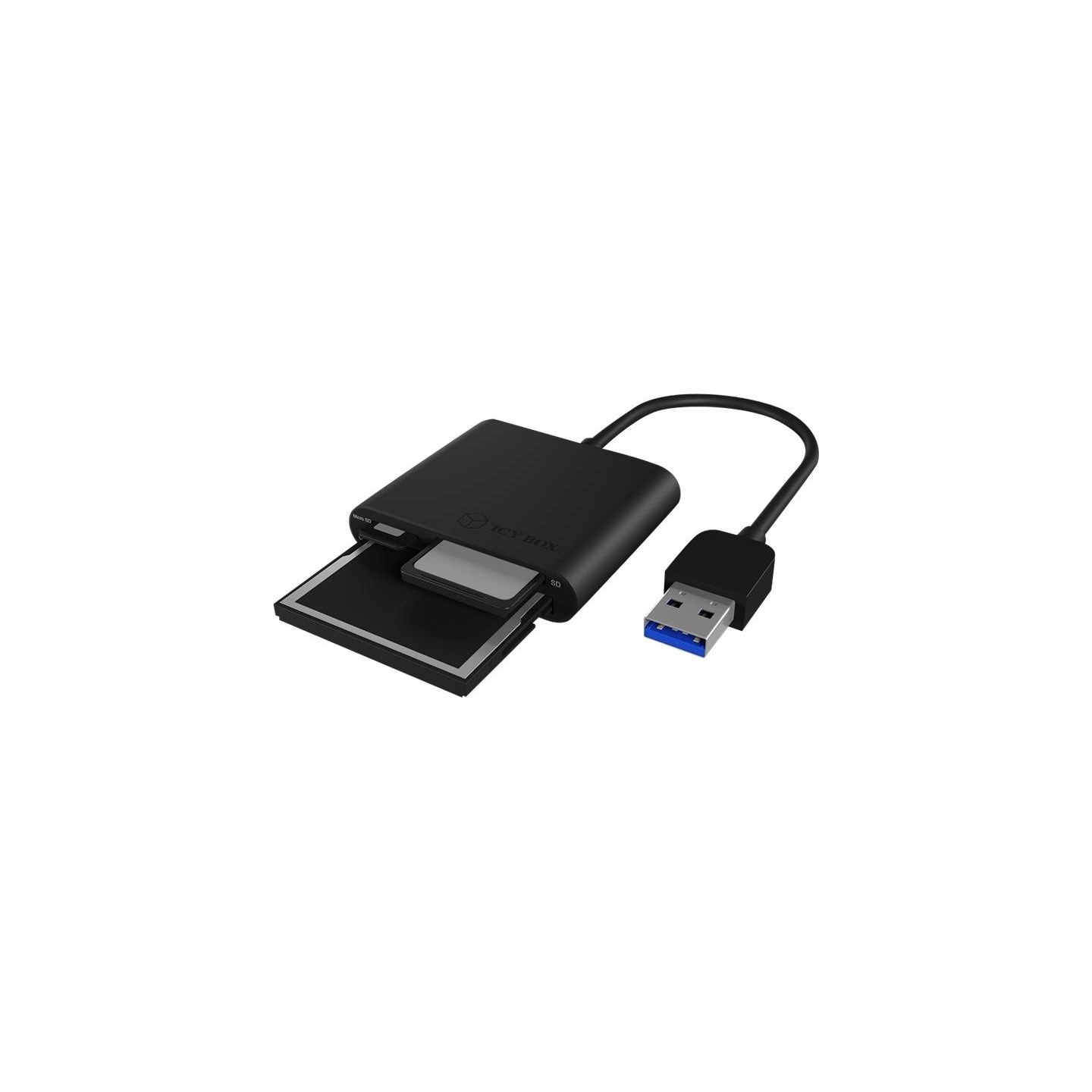 Raidsonic | ICY BOX | IB-CR301-U3 USB 3.0 External card reader | USB 3.0 Type-A | 3 x card reader slot: CF, SD, microSD