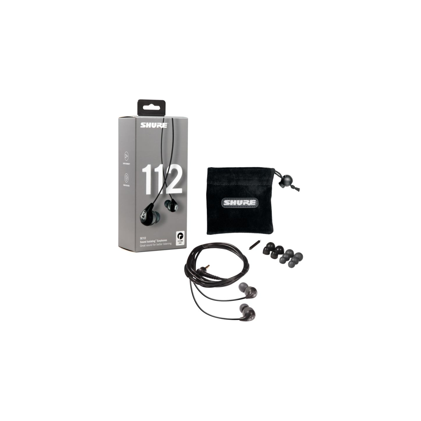 Shure | Earphones | SE112-GR | Wired | In-ear | Grey