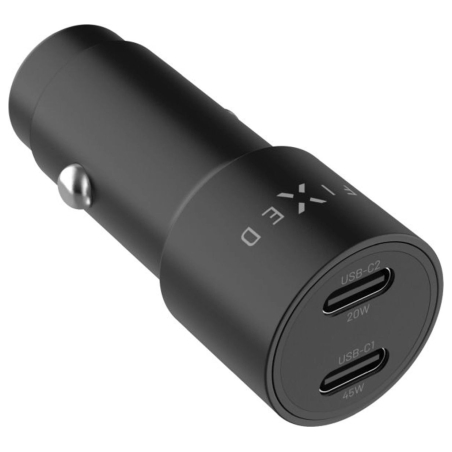 Fixed Dual USB-C Car Charger, 65W, PD 3.0