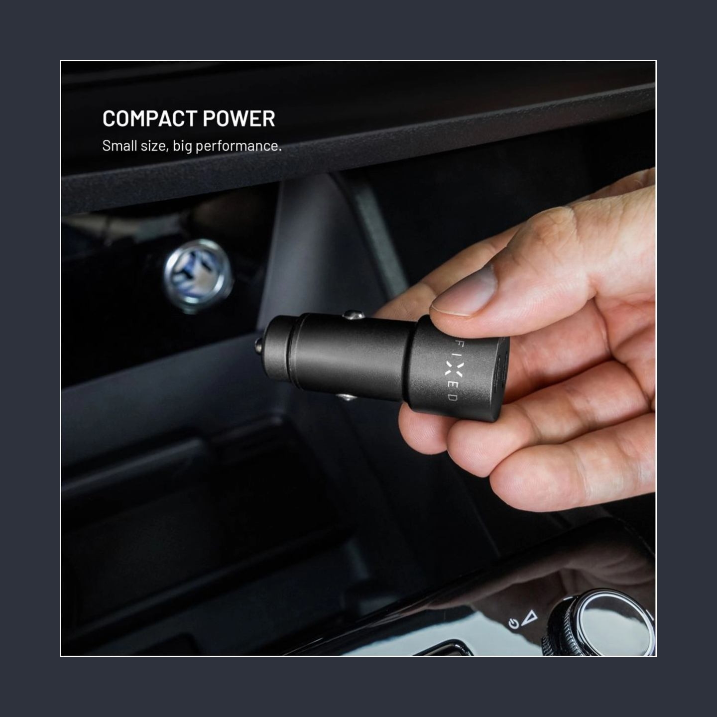 Fixed Dual USB-C Car Charger, 65W, PD 3.0