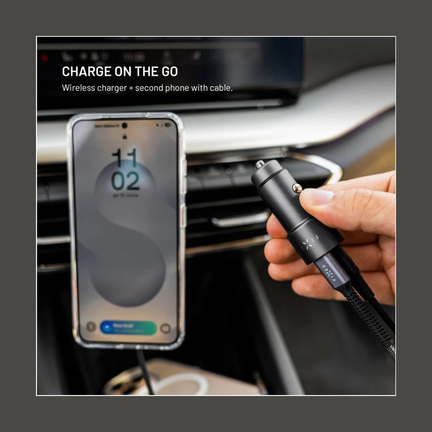 Fixed Dual USB-C Car Charger, 65W, PD 3.0