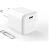 Fixed Mini GaN power adapter with USB-C output and PD support, 65W
