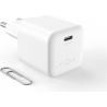 Fixed Mini GaN power adapter with USB-C output and PD support, 65W