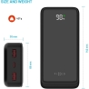 Fixed Power Bank Zen2 20 with LCD Display and PD 20W Output | 20000 mAh | Black