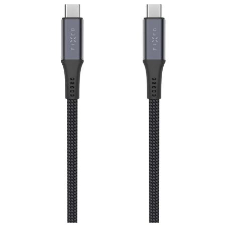 Fixed Braided Cable USB-C/USB-C, 2m, USB4 gen2 20Gbps, 4K 60Hz, 240W | FIXDBP-CC2-GR