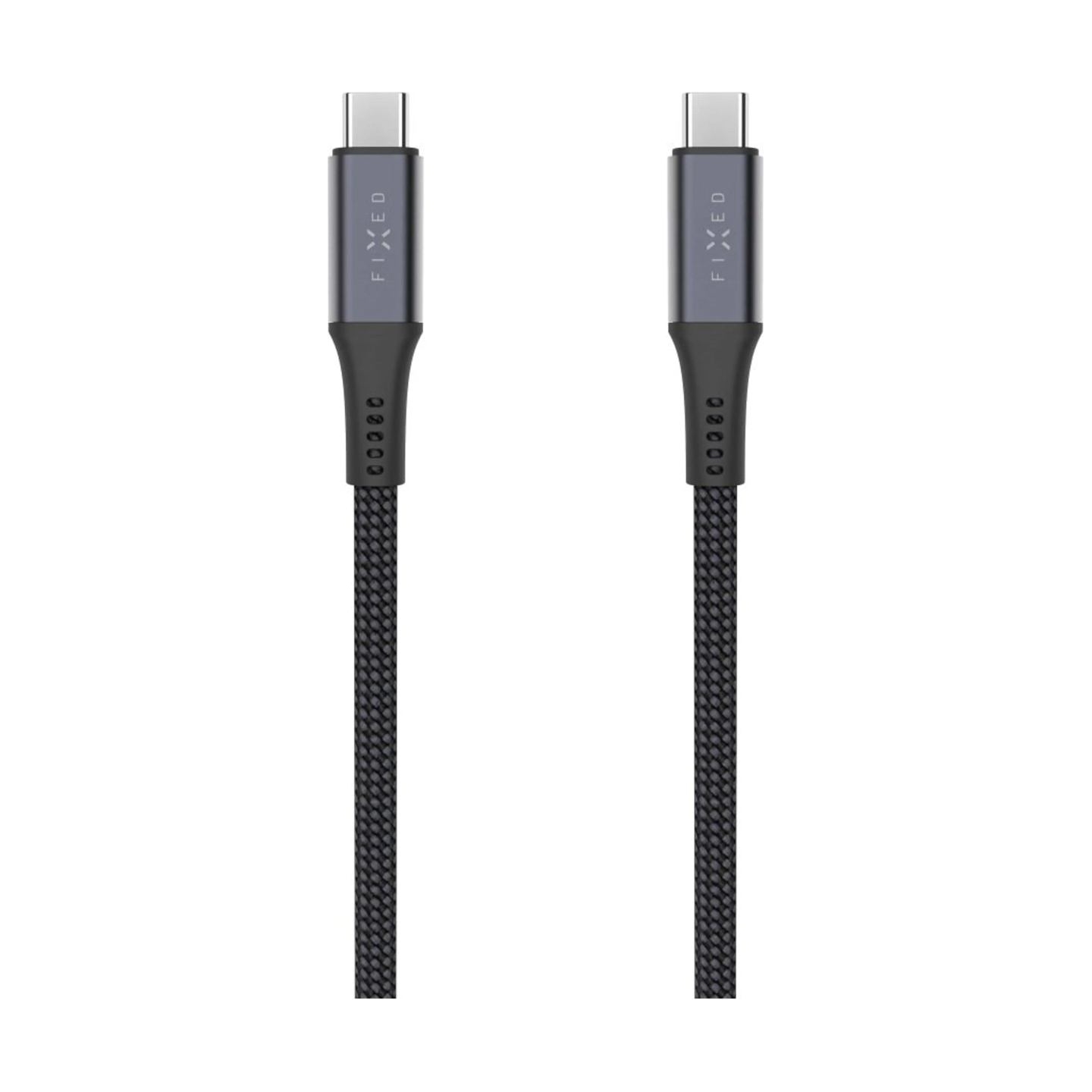 Fixed Braided Cable USB-C/USB-C, 2m, USB4 gen2 20Gbps, 4K 60Hz, 240W | FIXDBP-CC2-GR