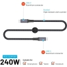 Fixed Braided Cable USB-C/USB-C, 2m, USB4 gen2 20Gbps, 4K 60Hz, 240W | FIXDBP-CC2-GR