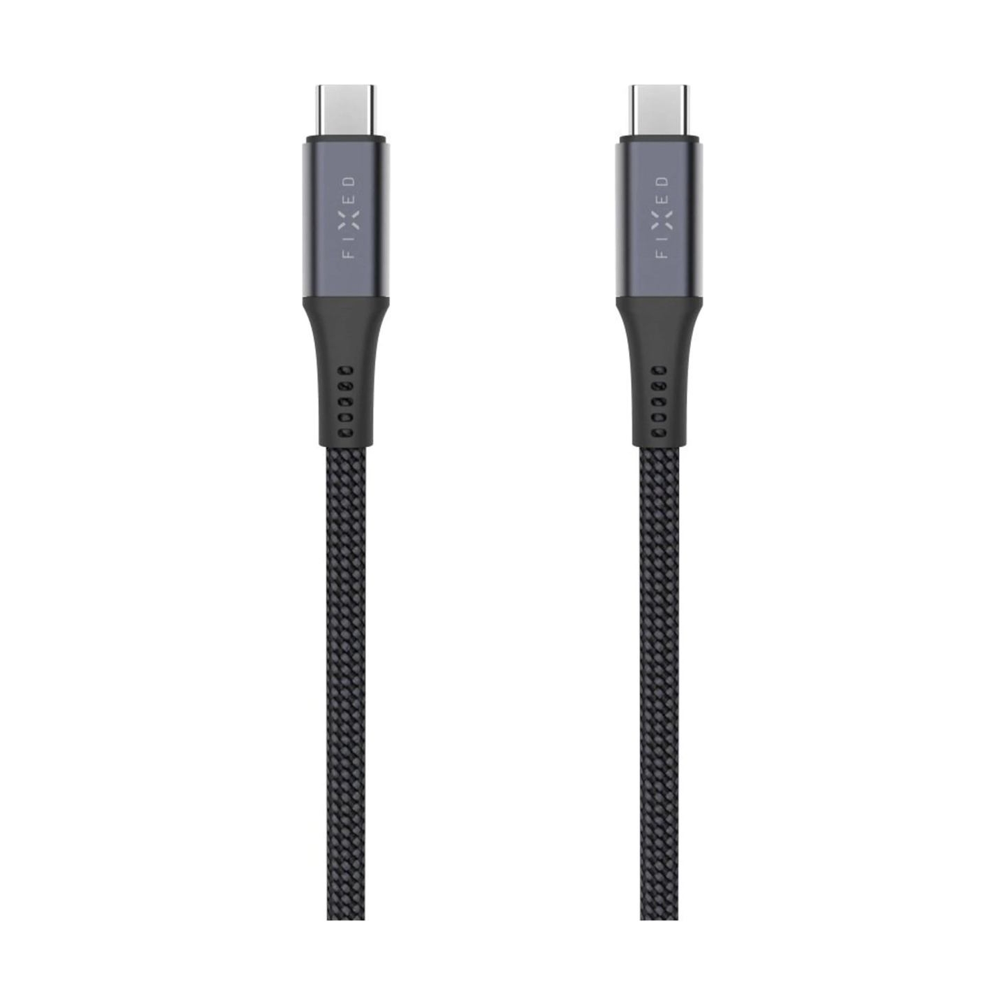 Fixed Braided Cable USB-C/USB-C, 2m, USB4 gen2 20Gbps, 4K 60Hz, 240W | FIXDBP-CC2-GR