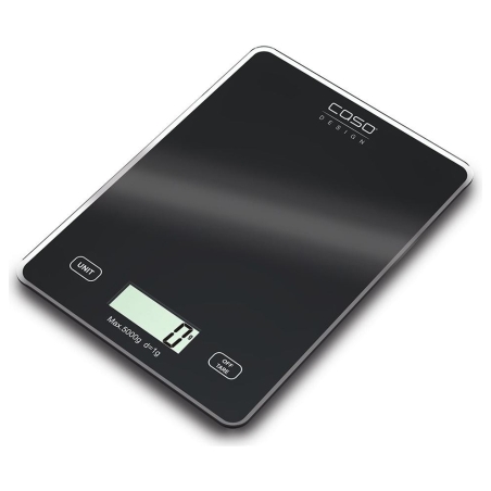 Caso | Kitchen scale | Slim | Maximum weight (capacity) 5 kg | Graduation 1 g | Black