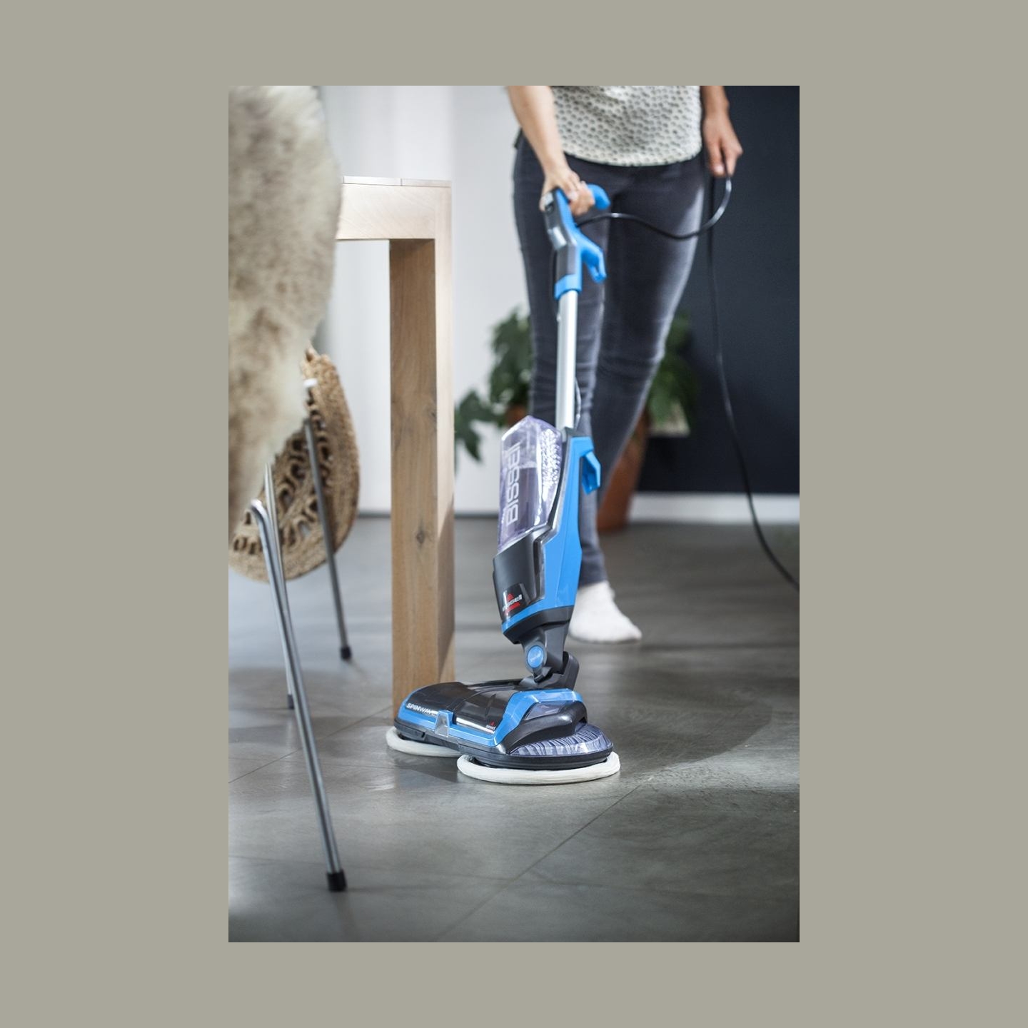 Bissell | Mop | SpinWave | Corded operating | Electric | Washing function | 105 W | Blue/Titanium