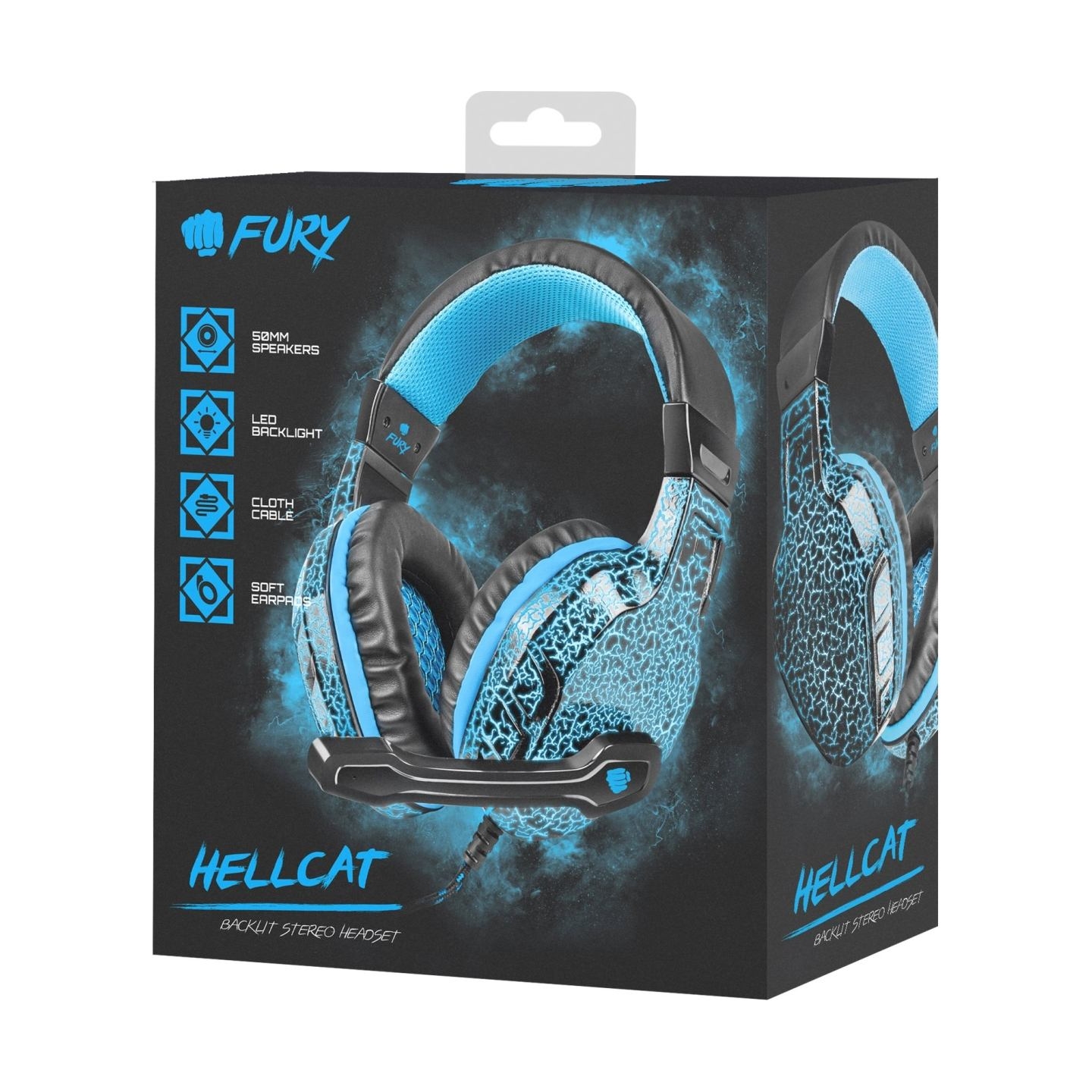 Fury | Wired | On-Ear | Gaming Headset | NFU-0863	Hellcat