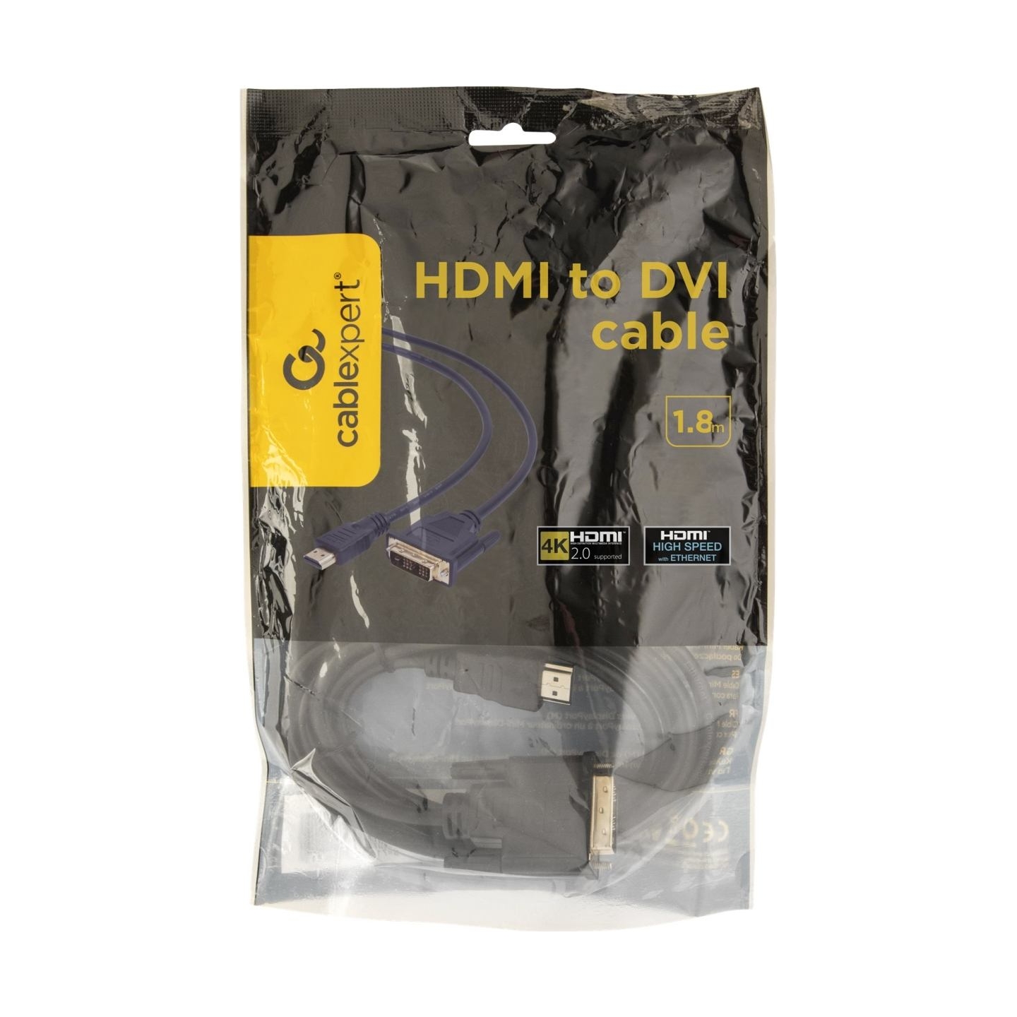 Cablexpert Gembird monitoriaus kabelis HDMI/DVI-DM (18+1) 1.8m | Cablexpert | HDMI to DVI-D | 1.8 m