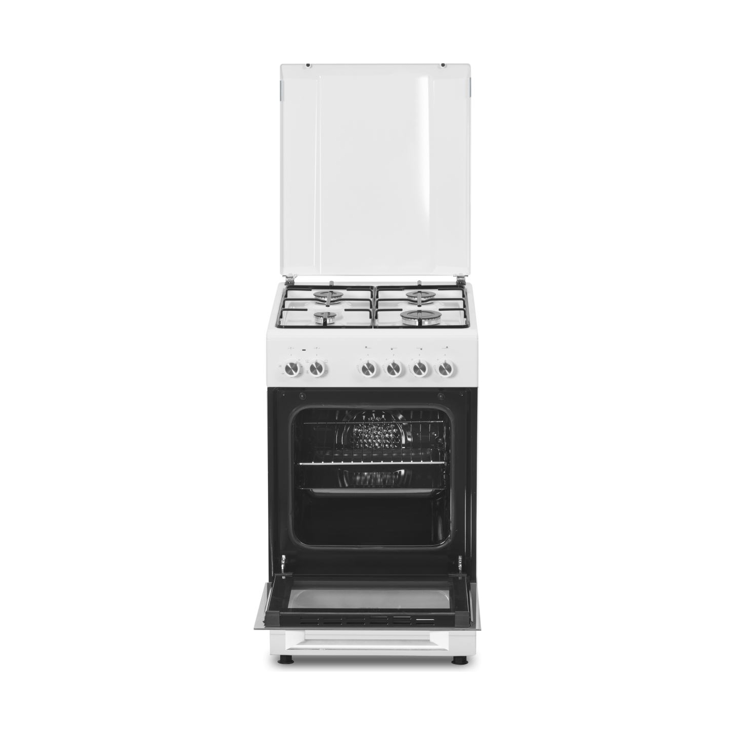 Simfer | Cooker | 5405SERBB | Hob type Gas | Oven type Electric | White | Width 50 cm | Electronic ignition | Depth 60 cm | 43 L