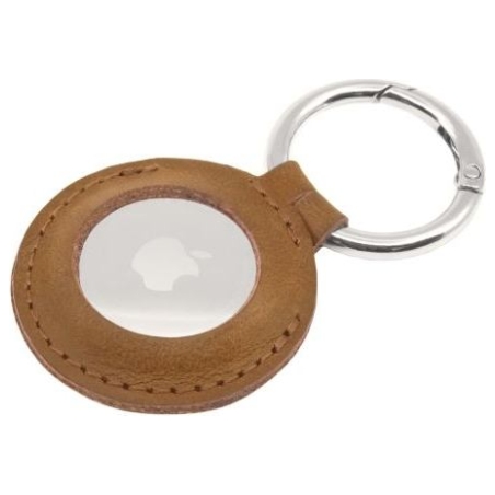 Fixed | Case for AirTag | Genuine cowhide | Brown
