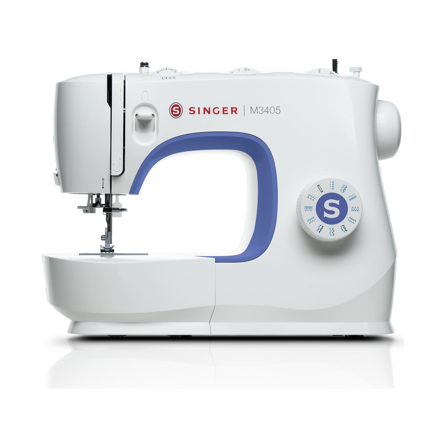 Singer | Sewing Machine | M3405 | Number of stitches 23 | Number of buttonholes 1 | White