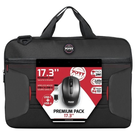 Port Designs | PREMIUM PACK 17.3 | Messenger - Briefcase | Black