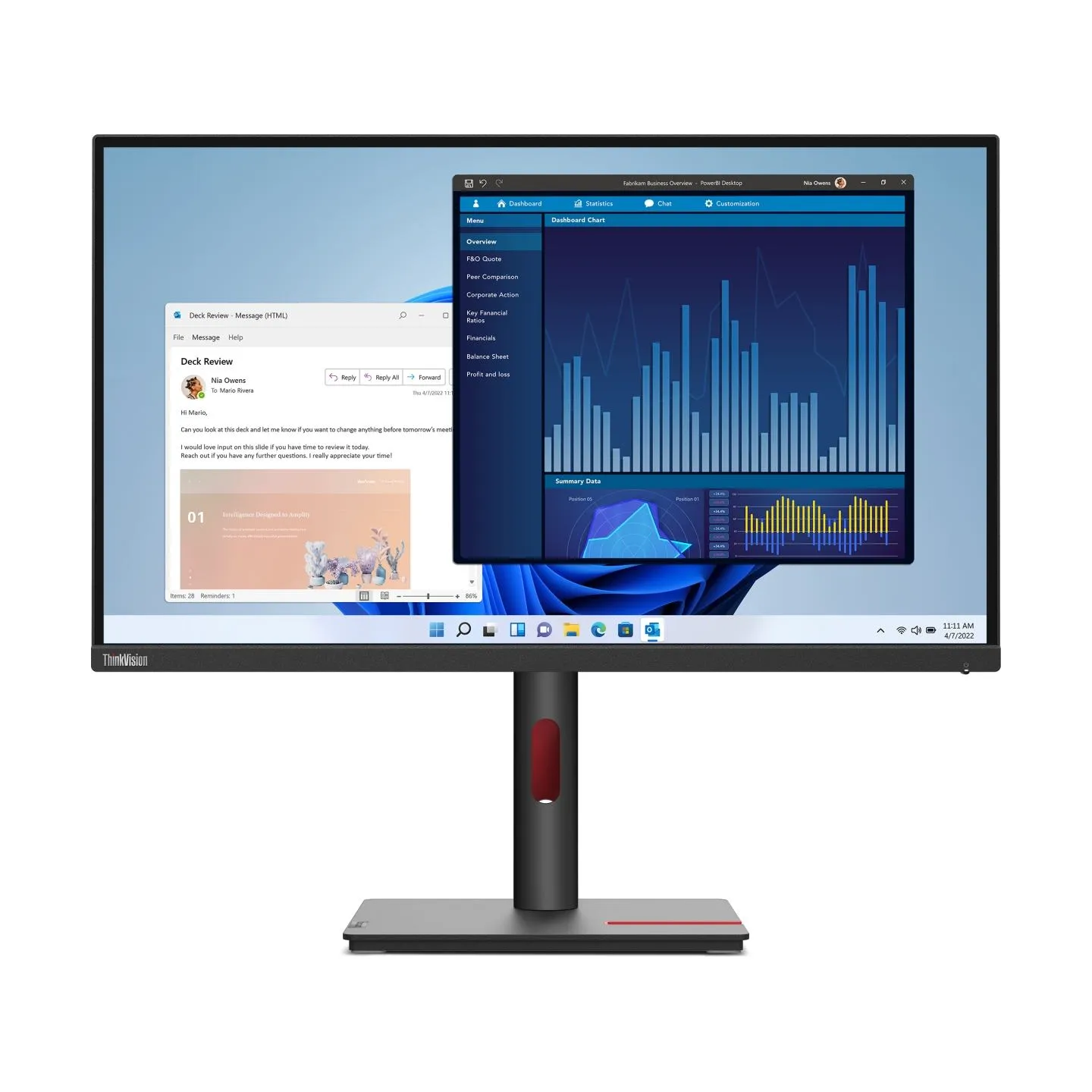 Lenovo ThinkVision T27p-30 (27") UHD HDMI/DP/USB-C/DOC / 63A9GAT1EU