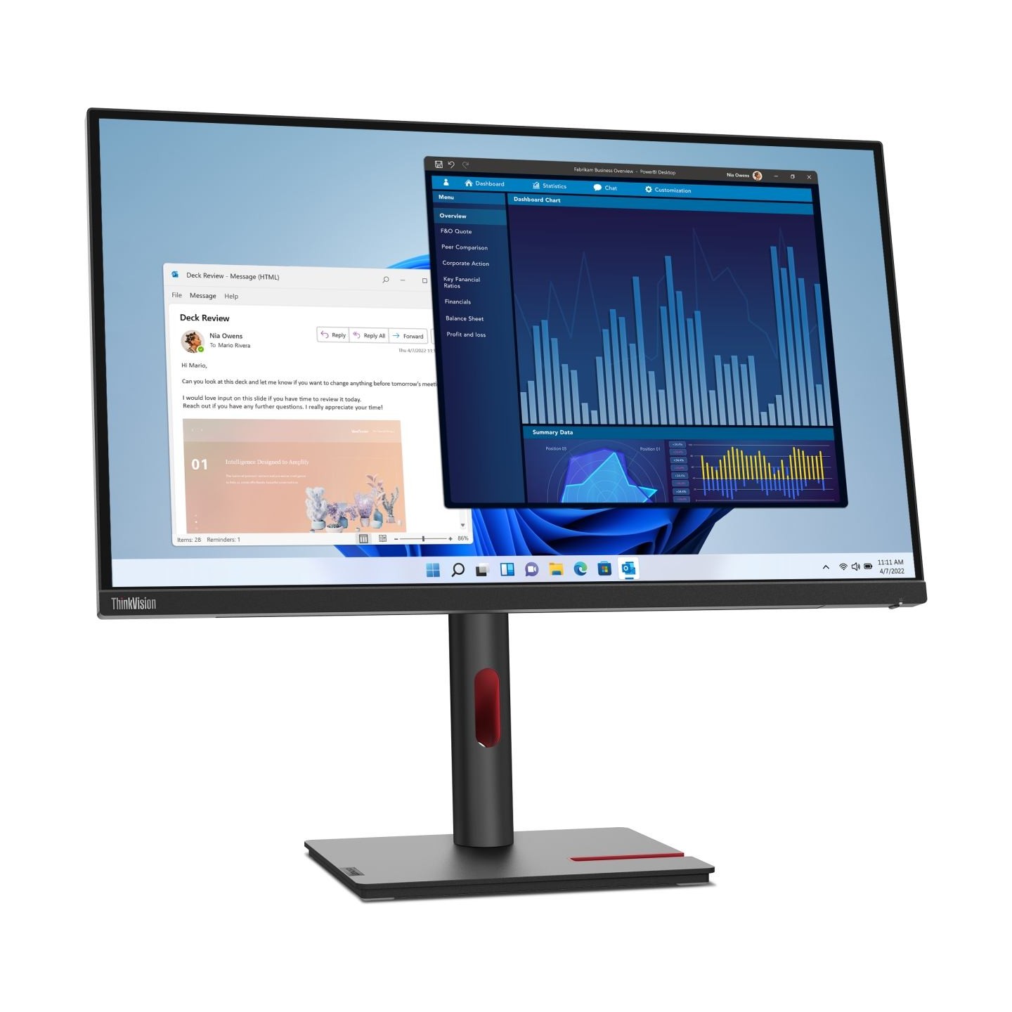 Lenovo ThinkVision T27p-30 (27") UHD HDMI/DP/USB-C/DOC / 63A9GAT1EU