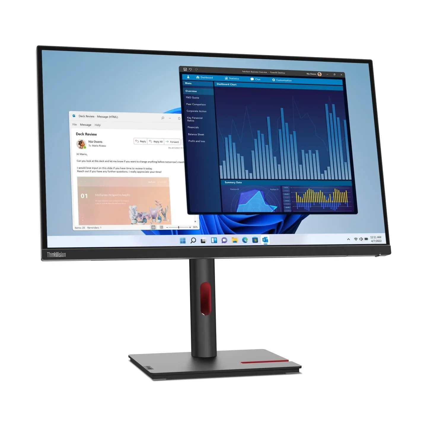 Lenovo ThinkVision T27p-30 (27") UHD HDMI/DP/USB-C/DOC / 63A9GAT1EU