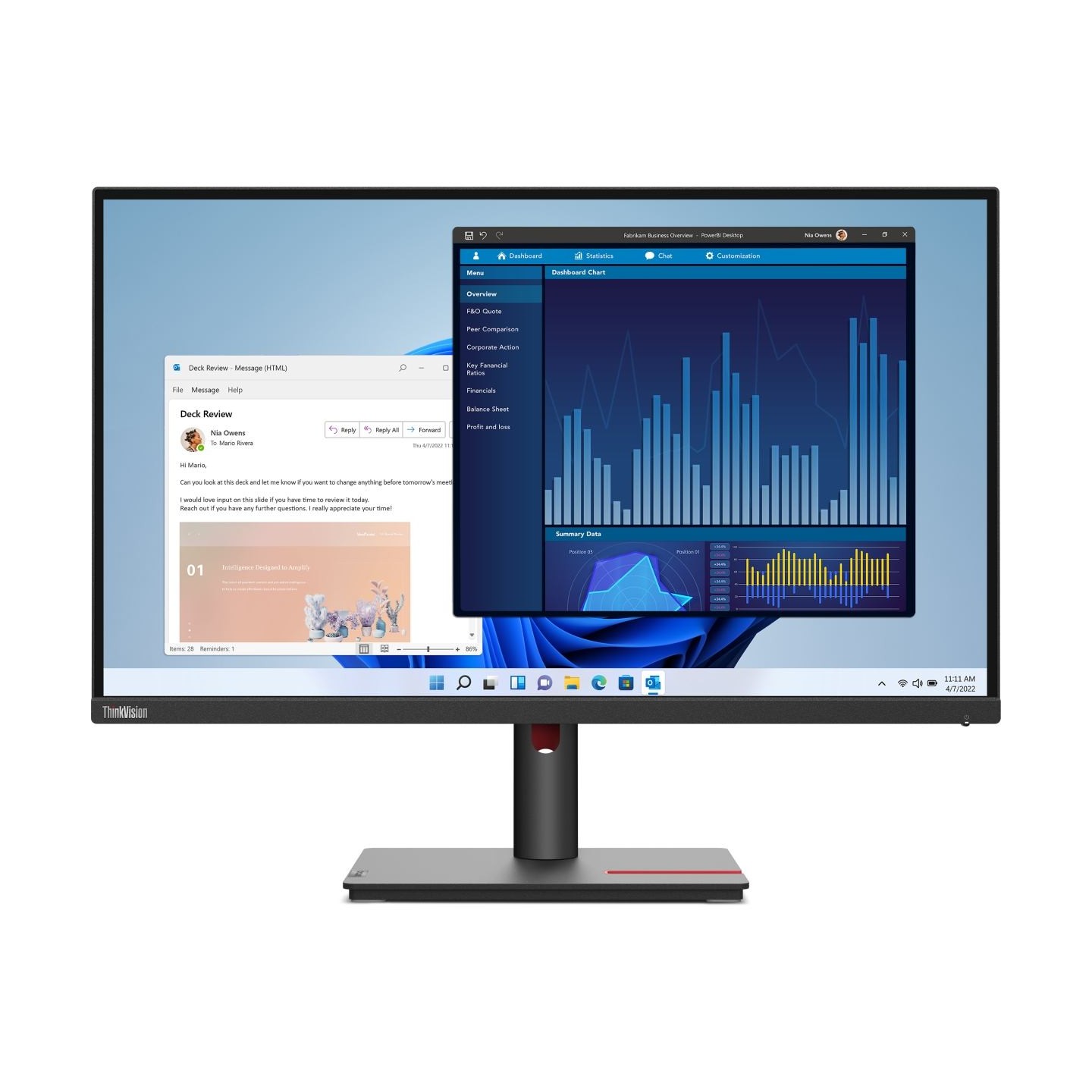 Lenovo ThinkVision T27p-30 (27") UHD HDMI/DP/USB-C/DOC / 63A9GAT1EU