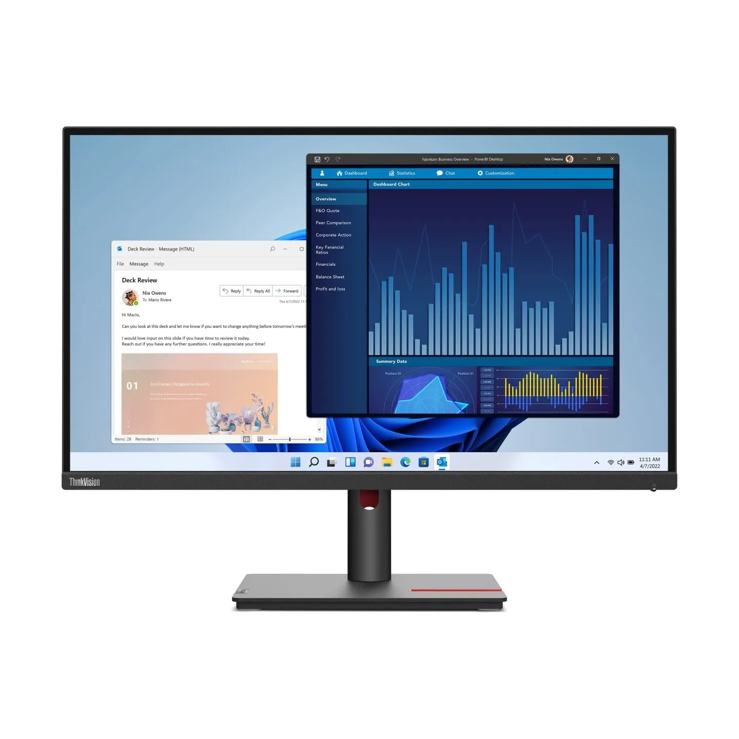 Lenovo ThinkVision T27p-30 (27") UHD HDMI/DP/USB-C/DOC / 63A9GAT1EU