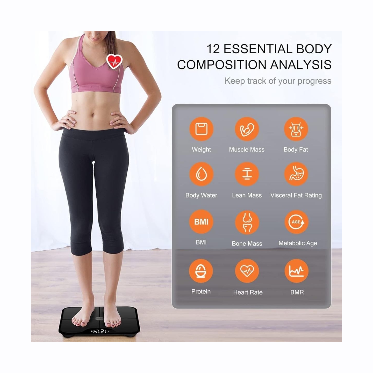 Ihealth | Wireless Body Composition Scale | Nexus Pro | Maximum weight (capacity) 181 kg | Body Mass Index (BMI) measuring | Bla