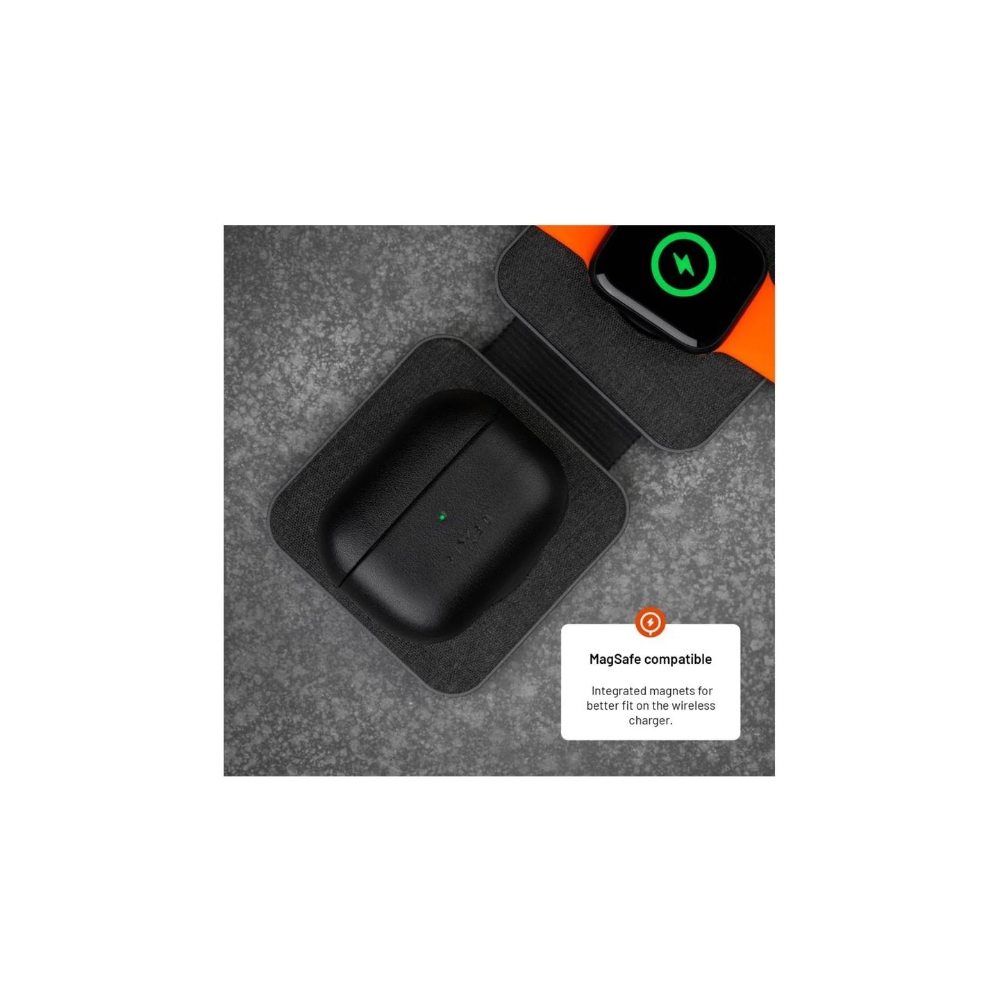 Fixed | Earbuds Case with MagSafe Support | Apple AirPods Pro 2/Pro 2 (USB-C) | Black | Leather