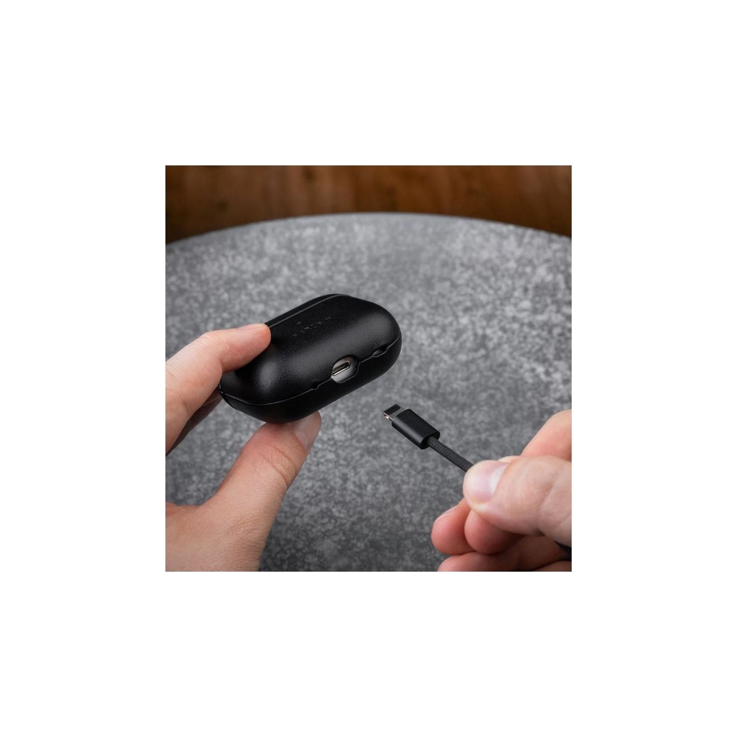 Fixed | Earbuds Case with MagSafe Support | Apple AirPods Pro 2/Pro 2 (USB-C) | Black | Leather