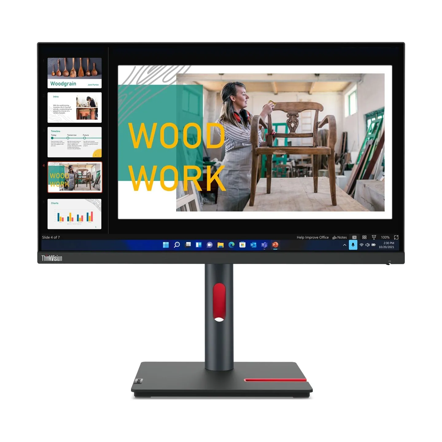 Lenovo 60,5cm/23,8" (2560x1440) Lenovo ThinkVision P24q-30 16:9 QHD IPS 60Hz 4ms HDMI DP USB Vesa Black / 63B4GAT6EU