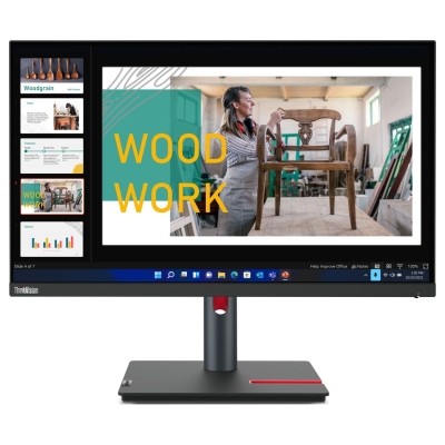 Lenovo 60,5cm/23,8" (2560x1440) Lenovo ThinkVision P24q-30 16:9 QHD IPS 60Hz 4ms HDMI DP USB Vesa Black / 63B4GAT6EU